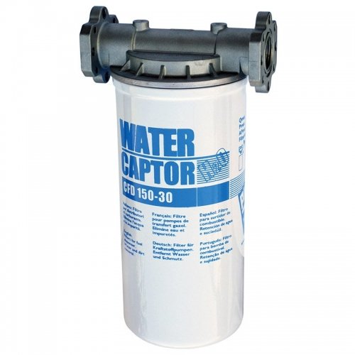 Piusi 1" Diesel Filter with Steel Bowl – 150 L/min, 30 µm, Water Absorbing